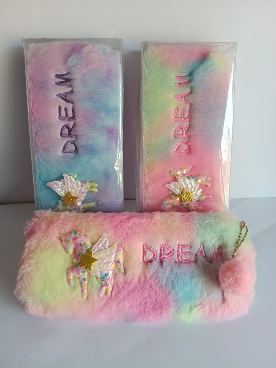 Dream Unicorn Fluffy Pencil Case art no 010