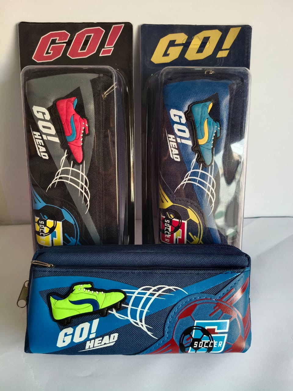 GO! HEAD Soccer Pencil Pouch art no 017