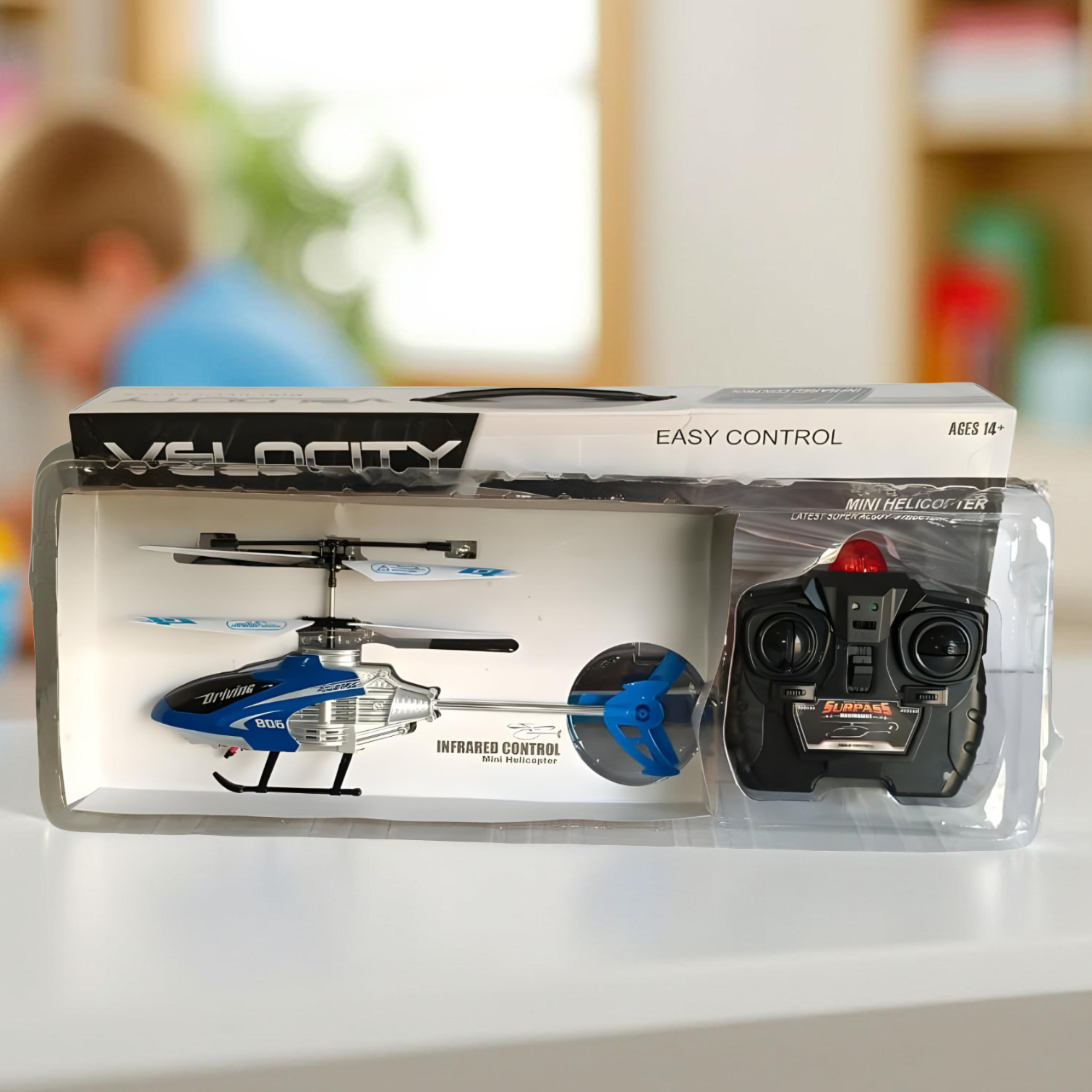 Velocity Mini Helicopter | Velocity Mini RC Helicopter | Infrared Remote Control Flying Toy for Kids | Helicopter for kids | kids flying Toy