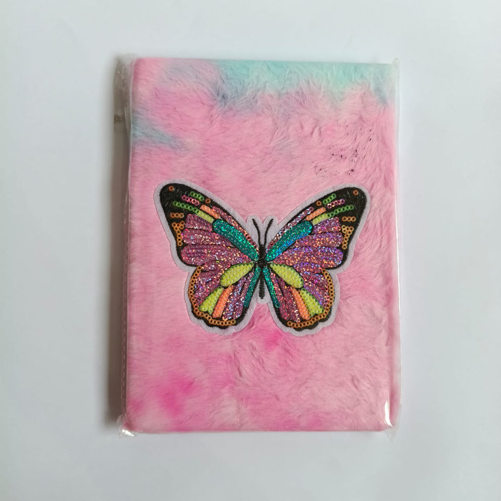 cute fluffy diary with soft fur cover