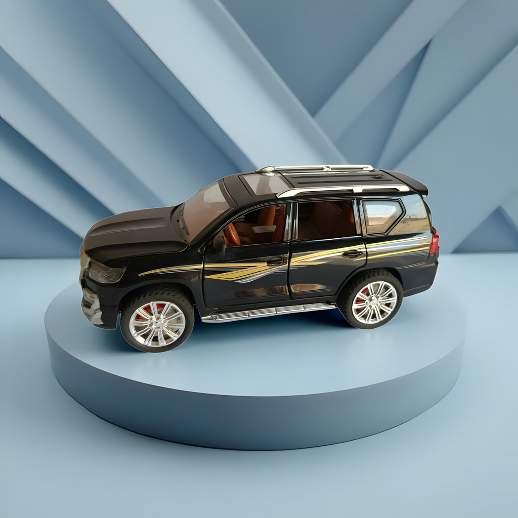 Luxury SUV die cast toy car with metal body for kids
