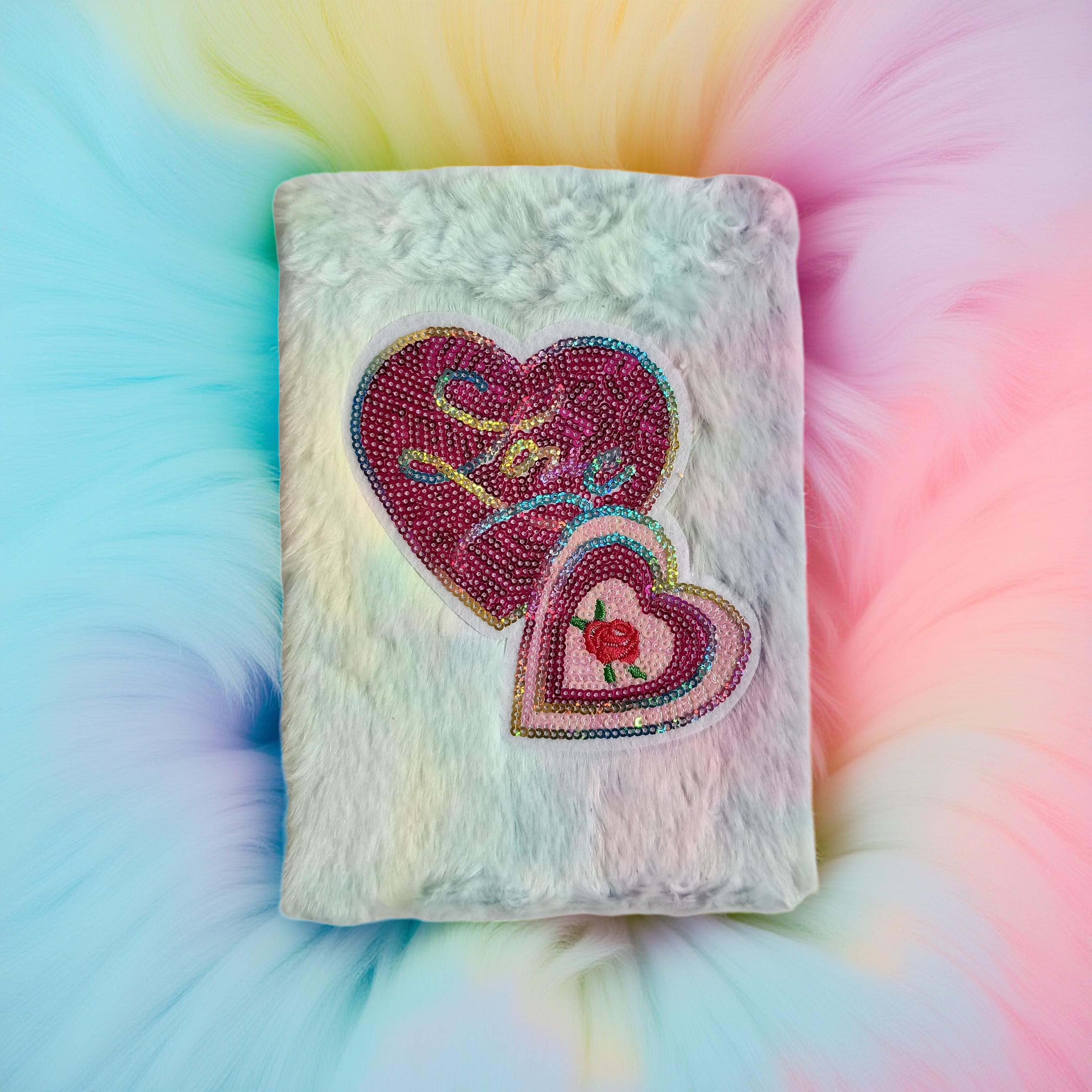 fluffy diary notebook for daily writing