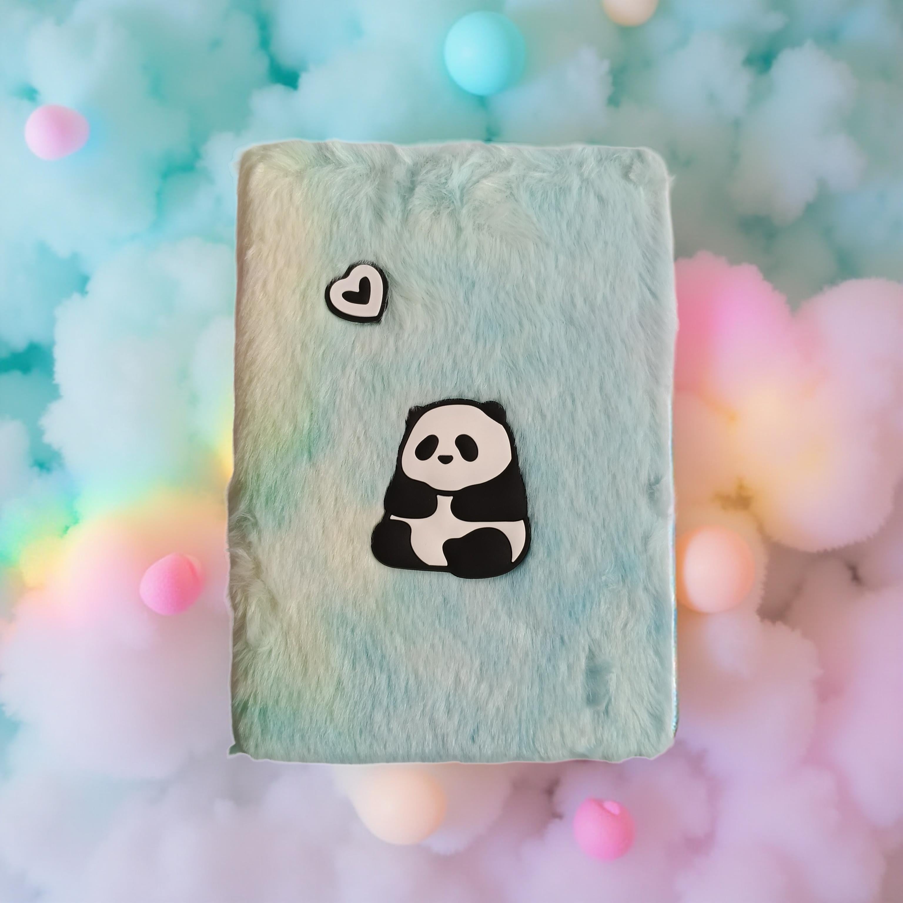 Cute Panda Plush Fur Notebook | Soft Fluffy Diary for Kids & Gifts | fluffy diary |  fancy diary for kids