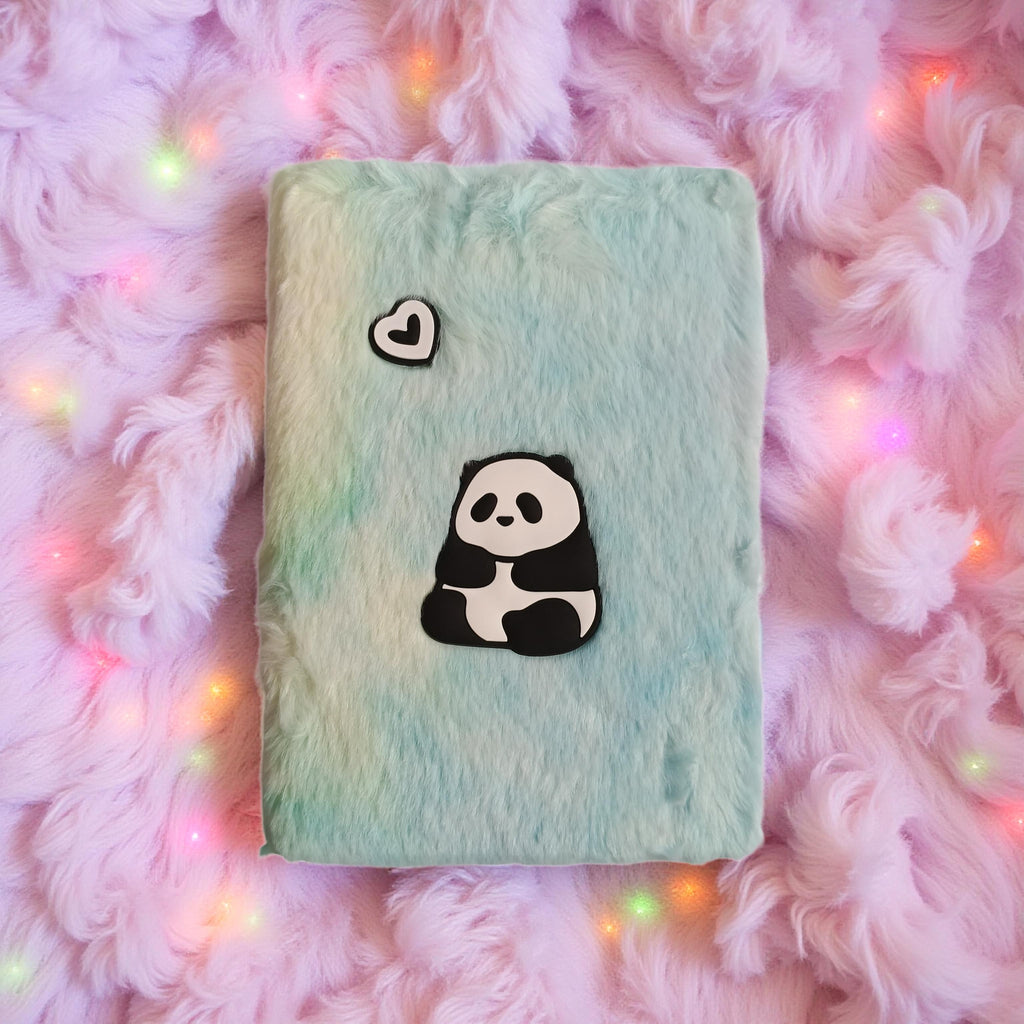 Cute Panda Plush Fur Notebook | Soft Fluffy Diary for Kids & Gifts | fluffy diary |  fancy diary for kids
