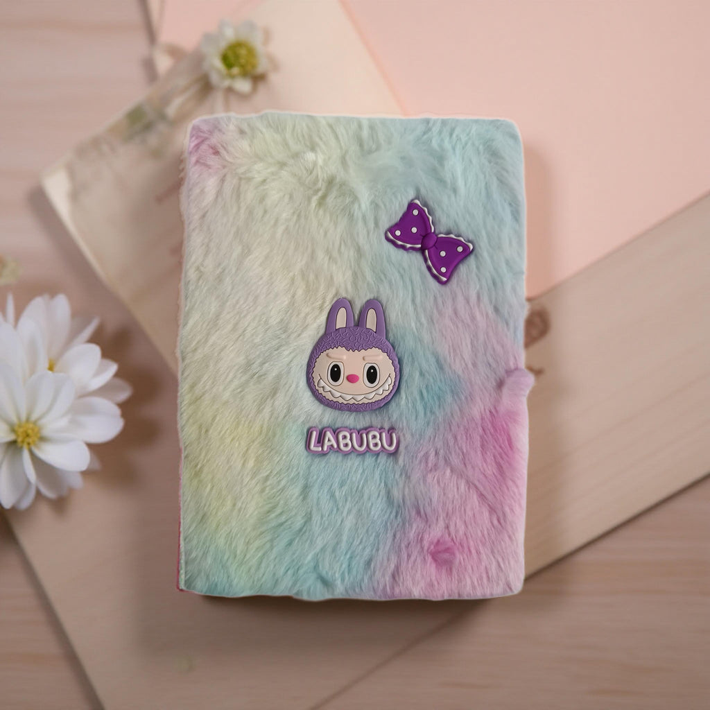 cute fluffy diary with soft fur cover