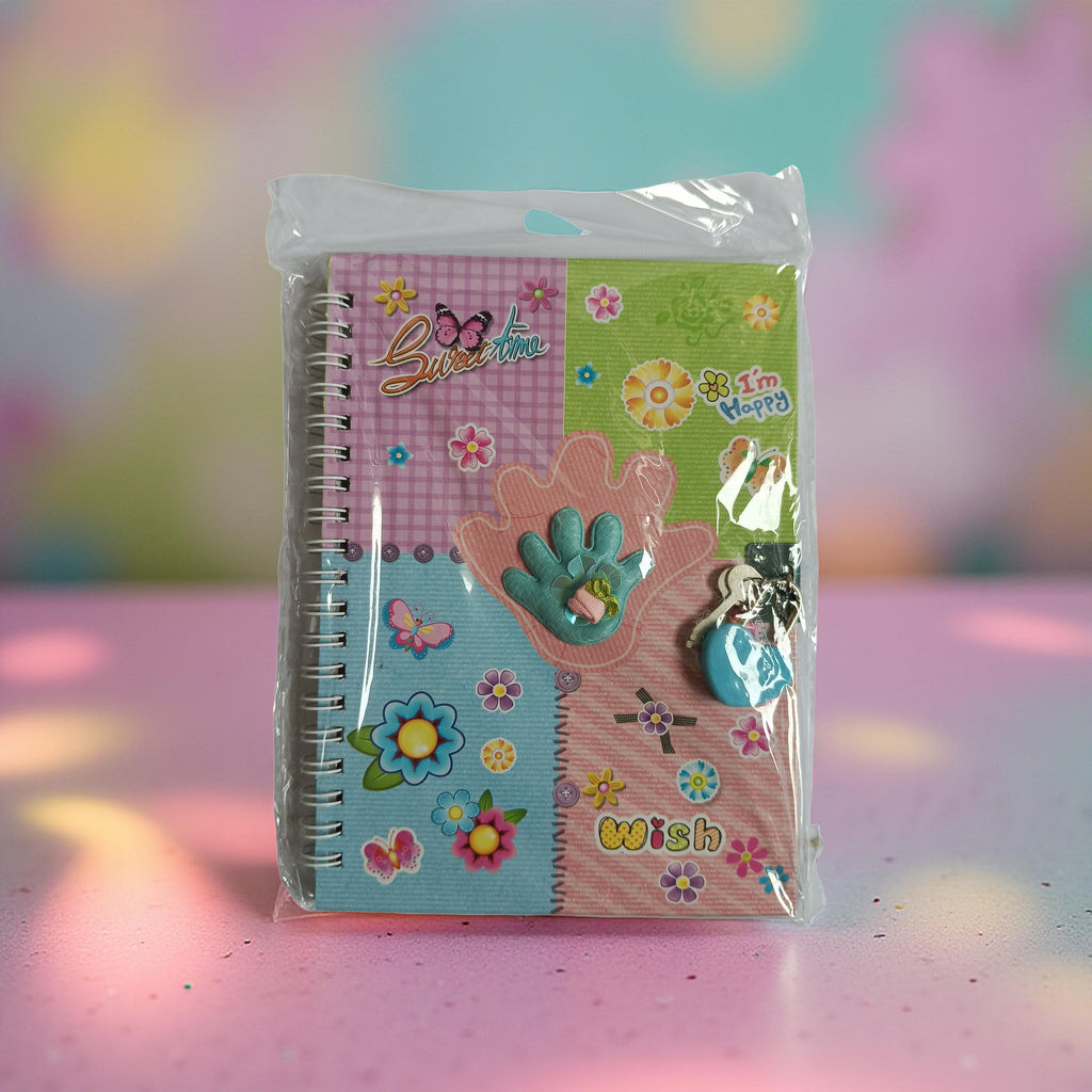 Cute Lock Diary with Key – Spiral Bound Decorative Journal