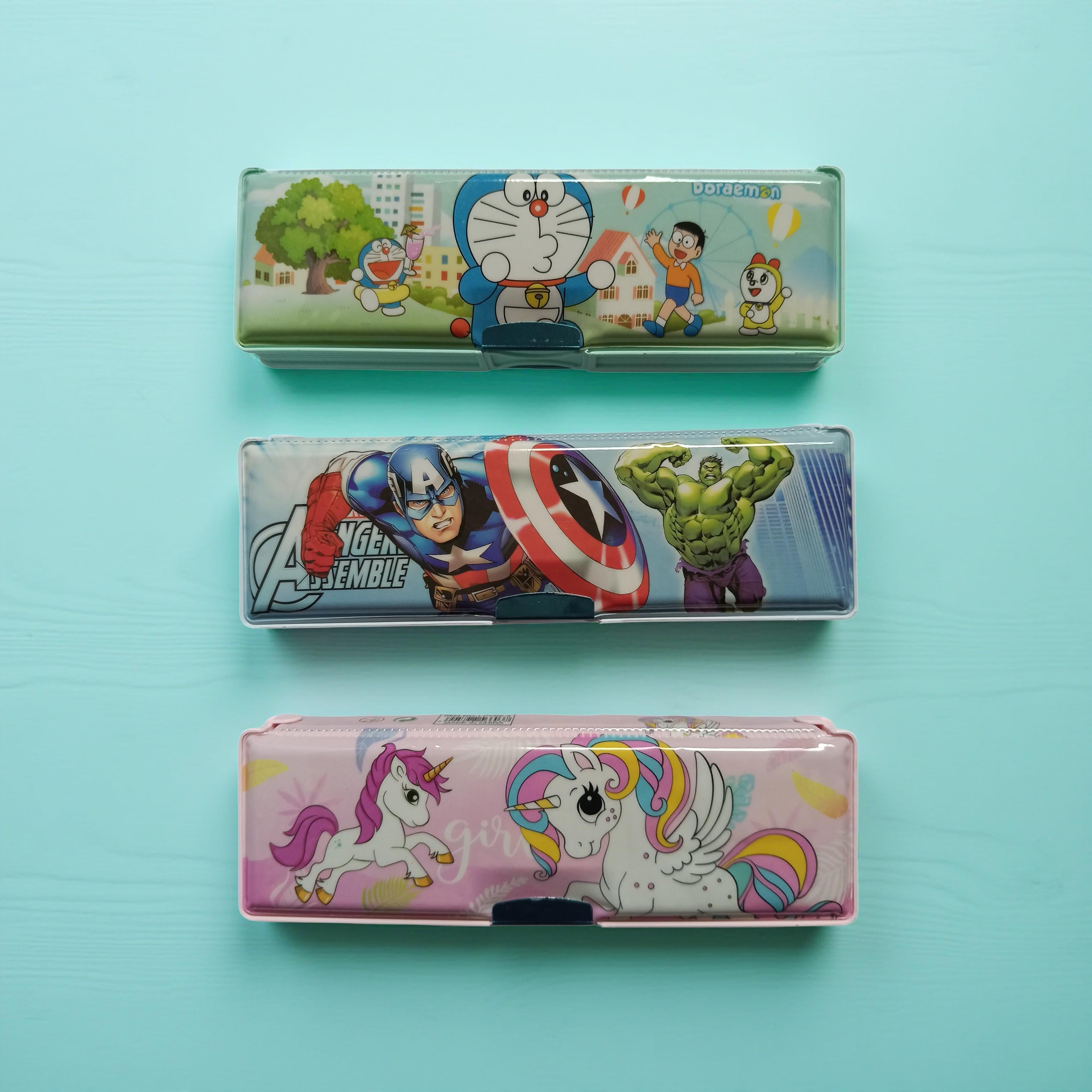 Kids Cartoon Pencil Box – Premium Plastic Stationery Case