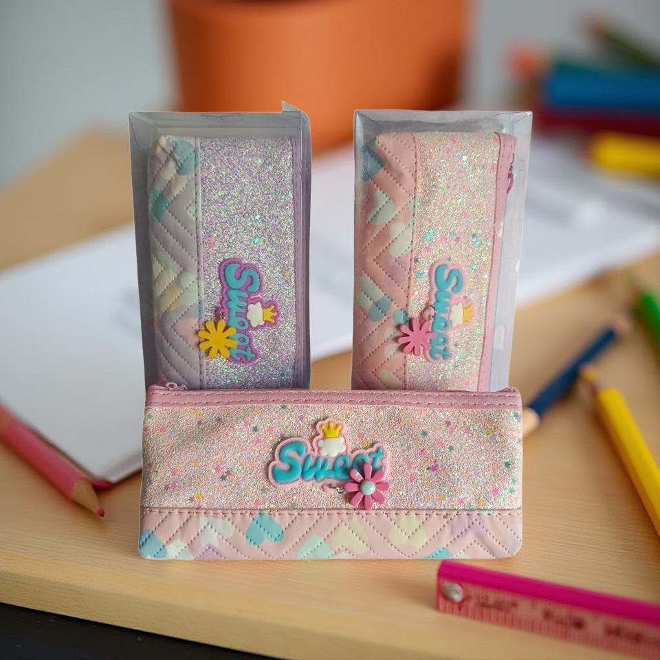 Cute Pencil Pouch for Students | Large Capacity Zipper Stationery Pouch