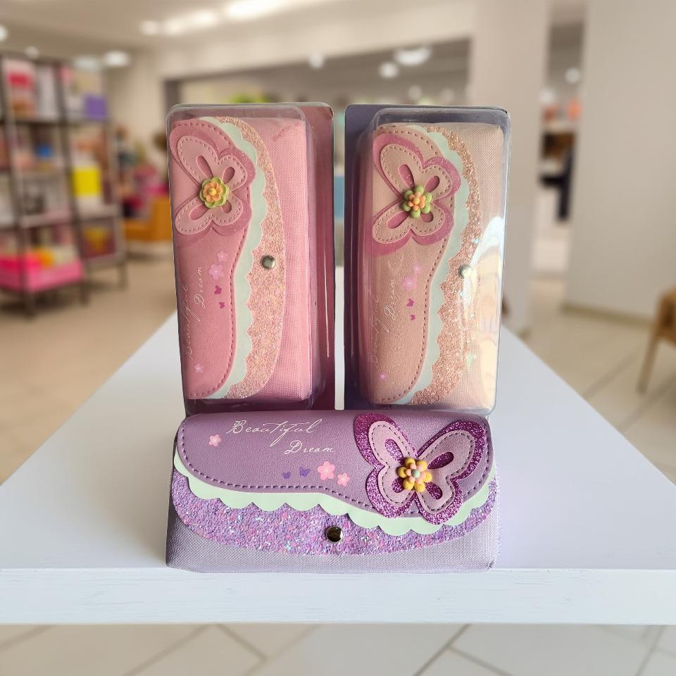 School pencil case for kids with zipper and large storage