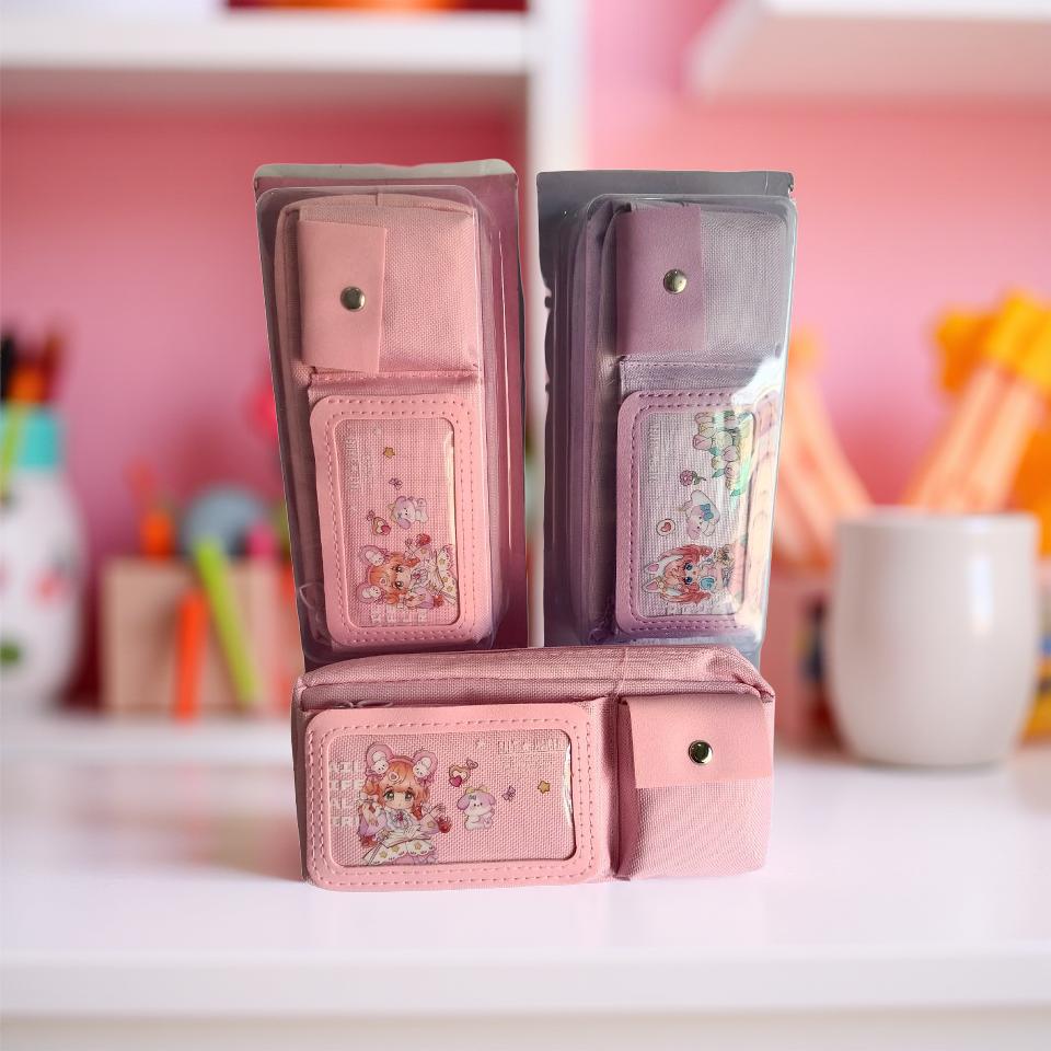 School pencil case for kids with zipper and large storage