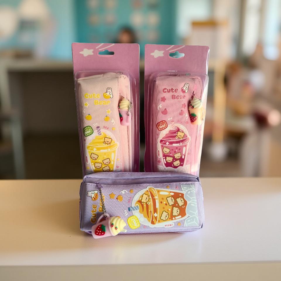 Pencil case zipper pouch for school students stationery storage