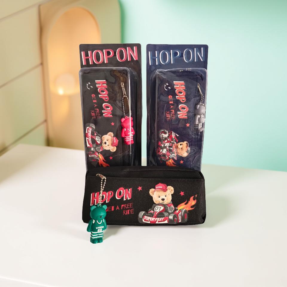 School pencil case for kids with zipper and large storage