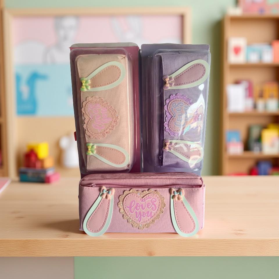 Pencil case zipper pouch for school students stationery storage