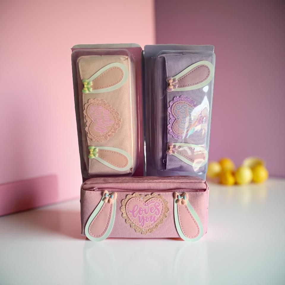 School pencil case for kids with zipper and large storage