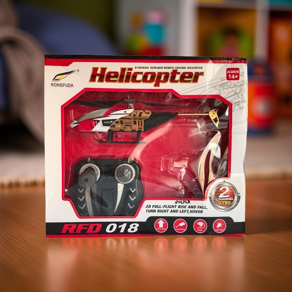 Rongfuda RFD 018 – 2 Channel Infrared Remote Control Helicopter | 2 Channel RC Helicopter with Gyro | Indoor Remote Control Helicopter Toy RC Helicopter / Remote Control Toys