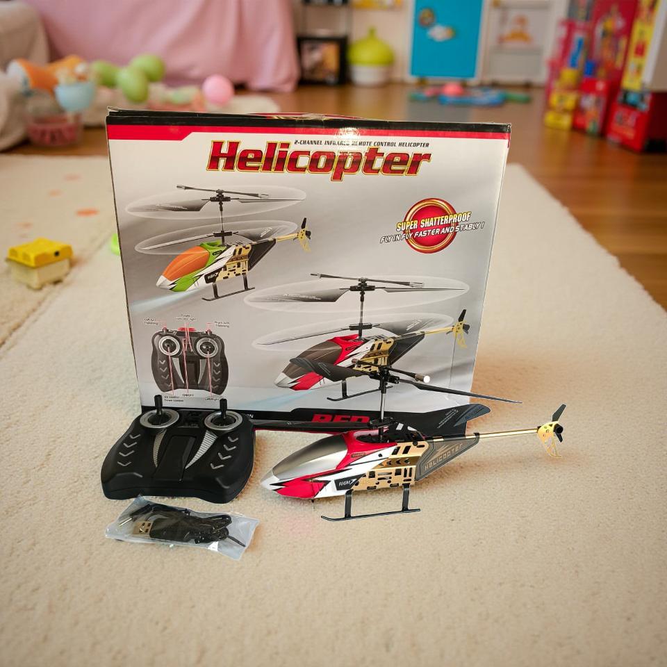 Rongfuda RFD 018 – 2 Channel Infrared Remote Control Helicopter | 2 Channel RC Helicopter with Gyro | Indoor Remote Control Helicopter Toy RC Helicopter / Remote Control Toys