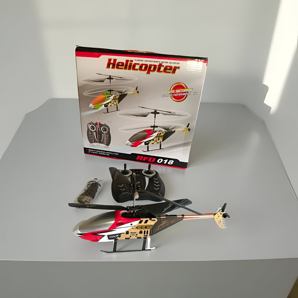 Rongfuda RFD 018 – 2 Channel Infrared Remote Control Helicopter | 2 Channel RC Helicopter with Gyro | Indoor Remote Control Helicopter Toy RC Helicopter / Remote Control Toys