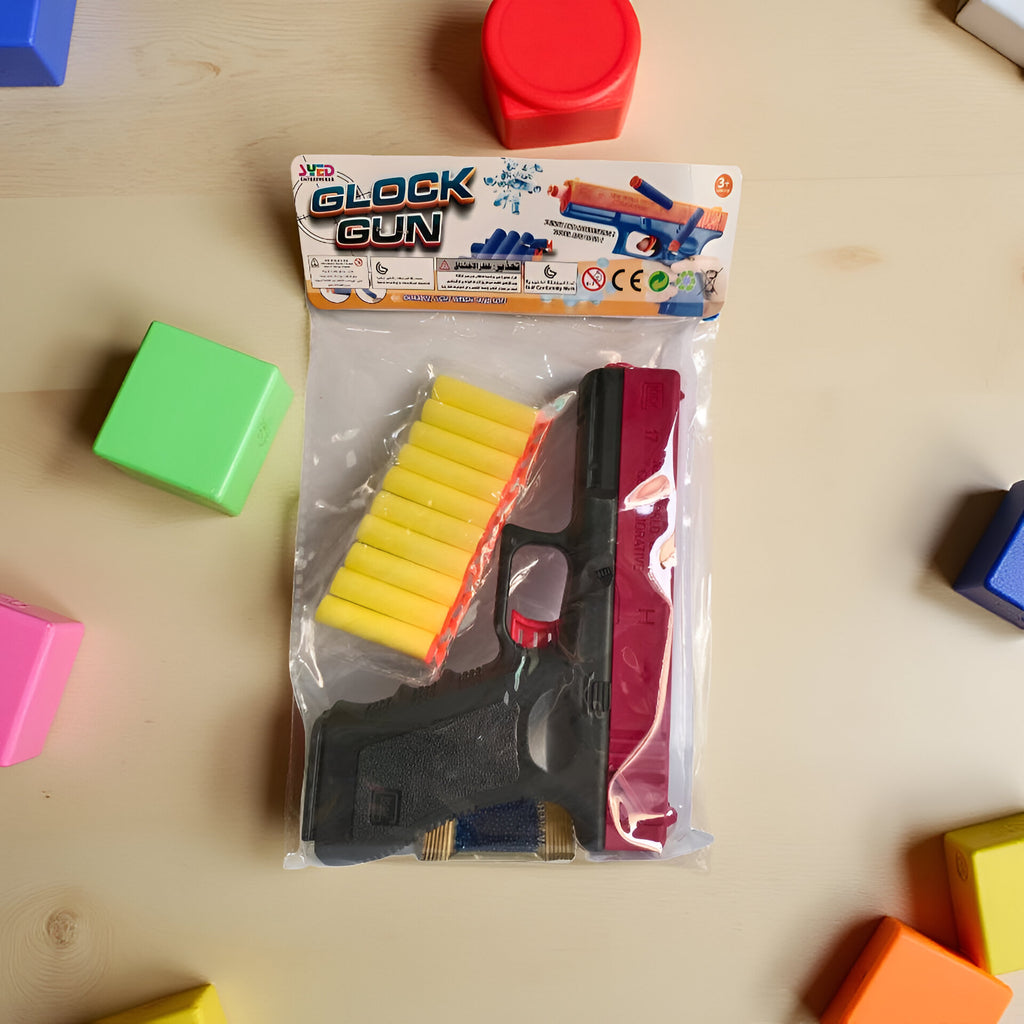 Glock Gun (Soft Bullet Toy Gun) Soft Bullet Toy Gun for Kids | Glock Style Foam Dart Shooting Toy with Bullets
